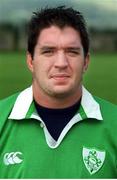 24 October 2000; <b>David Bowles</b>, Ireland. Ireland Rugby Squad Portraits. - 050079