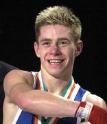 27 January 2006; Conor Ahern, Baldoyle, after winning his bout. National Senior - 198488