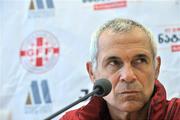 5 September 2008; Georgia head coach Hector Raul Cuper, speaking during a press conference - 319604