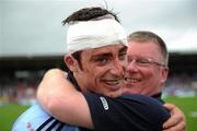 24 July 2011; Ryan O&#39;Dwyer, Dublin, is congratulated by Aiden Hynes - 538678
