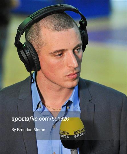 3 February 2012; Kerry footballer Kieran Donaghy in his role as an analyst for Setanta - 591626