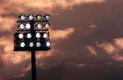 22 April 1998; Floodlight at Lansdowne Road ahead of the International Friendly between Republic of Ireland and Argentina at Lansdowne Road in Dublin. Photo by Brendan Moran/Sportsfile