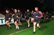 1 October 1998; Newly appointed Bohemians manager Roddy Collins, right, trains with his players during a Bohemians Training Session at Dalymount Park in Dublin. Photo by David Maher/Sportsfile