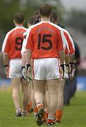 20 July 2003; Armagh's Tony McEntee pictured during the pre match parade. Bank of Ireland Senior Football Championship qualifier, Limerick v Armagh, Dr Hyde Park, Roscommon. Picture credit; Damien Eagers / SPORTSFILE *EDI*