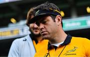 10 November 2017; Assistant coach Johann van Graan during the South Africa rugby captain's run at Aviva Stadium in Dublin. Photo by Brendan Moran/Sportsfile