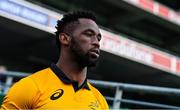 10 November 2017; Siya Kolisi during the South Africa rugby captain's run at Aviva Stadium in Dublin. Photo by Brendan Moran/Sportsfile