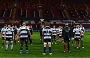 10 November 2017; Barbarians RFC players lead by Willie Britz and Donncha O'Callaghan stand in the memory of Anthony Foley before the Representative Match between Barbarians RFC and Tonga at Thomond Park in Limerick. Photo by Matt Browne/Sportsfile