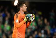 9 November 2017; Michael McGovern of Northern Ireland during the FIFA 2018 World Cup Qualifier Play-off 1st leg match between Northern Ireland and Switzerland at Windsor Park in Belfast. Photo by Oliver McVeigh/Sportsfile