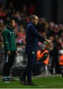 11 November 2017; Republic of Ireland manager Martin O'Neill during the FIFA 2018 World Cup Qualifier Play-off 1st Leg match between Denmark and Republic of Ireland at Parken Stadium in Copenhagen, Denmark. Photo by Ramsey Cardy/Sportsfile