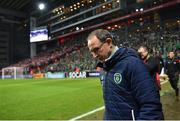 11 November 2017; Republic of Ireland manager Martin O'Neill ahead of the FIFA 2018 World Cup Qualifier Play-off 1st Leg match between Denmark and Republic of Ireland at Parken Stadium in Copenhagen, Denmark. Photo by Ramsey Cardy/Sportsfile