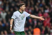 11 November 2017; Stephen Ward of Republic of Ireland during the FIFA 2018 World Cup Qualifier Play-off 1st Leg match between Denmark and Republic of Ireland at Parken Stadium in Copenhagen, Denmark. Photo by Ramsey Cardy/Sportsfile