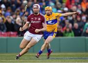 19 November 2017; Conor Cooney of Galway in action against Podge Collins of Clare during the AIG Super 11's Fenway Classic Final match between Clare and Galway at Fenway Park in Boston, MA, USA. Photo by Brendan Moran/Sportsfile