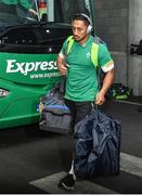 25 November 2017; Bundee Aki of Ireland arrives ahead of the Guinness Series International match between Ireland and Argentina at the Aviva Stadium in Dublin. Photo by Ramsey Cardy/Sportsfile