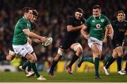 25 November 2017; Jonathan Sexton, left, passes to team-mate Jacob Stockdale of Ireland to setup their side's first try during the Guinness Series International match between Ireland and Argentina at the Aviva Stadium in Dublin. Photo by Ramsey Cardy/Sportsfile