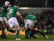 25 November 2017; Sean O’Brien of Ireland is tackled by Nicolas Sanchez of Argentina during the Guinness Series International match between Ireland and Argentina at the Aviva Stadium in Dublin. Photo by Eóin Noonan/Sportsfile