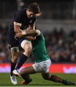 25 November 2017; Tomas Lezana of Argentina is tackled by Bundee Aki of Ireland during the Guinness Series International match between Ireland and Argentina at the Aviva Stadium in Dublin. Photo by Eóin Noonan/Sportsfile
