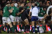 25 November 2017; Players from both side's tusstle during the Guinness Series International match between Ireland and Argentina at the Aviva Stadium in Dublin. Photo by Eóin Noonan/Sportsfile