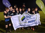 25 November 2017; Athlone Town captain Israel Kimazo and team-mates celebrate with the trophy following the SSE Airtricity National Under 15 League Final match between Athlone Town and St Patrick's Athletic at Lisseywollen in Athlone, Co Westmeath. Photo by Stephen McCarthy/Sportsfile