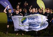 25 November 2017; Athlone Town captain Israel Kimazo and team-mates celebrate with the trophy following the SSE Airtricity National Under 15 League Final match between Athlone Town and St Patrick's Athletic at Lisseywollen in Athlone, Co Westmeath. Photo by Stephen McCarthy/Sportsfile