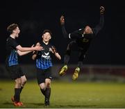 25 November 2017; Israel Kimazo of Athlone Town celebrates following the final whistle of the SSE Airtricity National Under 15 League Final match between Athlone Town and St Patrick's Athletic at Lisseywollen in Athlone, Co Westmeath. Photo by Stephen McCarthy/Sportsfile