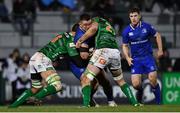 2 December 2017; Andrew Porter of Leinster is tackled by Whetu Douglas, left, and Sebastian Negri of Benetton during the Guinness PRO14 Round 10 match between Benetton and Leinster at the Stadio Comunale di Monigo in Treviso, Italy. Photo by Ramsey Cardy/Sportsfile
