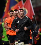 9 December 2017; Munster captain Peter O'Mahony leads his team into the dressing room prior to the European Rugby Champions Cup Pool 4 Round 3 match between Munster and Leicester Tigers at Thomond Park in Limerick. Photo by Diarmuid Greene/Sportsfile