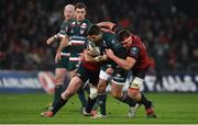 9 December 2017; Ben Youngs of Leicester Tigers is tackled by Dave Kilcoyne, left, and CJ Stander of Munster during the European Rugby Champions Cup Pool 4 Round 3 match between Munster and Leicester Tigers at Thomond Park in Limerick. Photo by Diarmuid Greene/Sportsfile