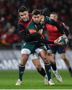9 December 2017; Ben Youngs of Leicester Tigers is tackled by Conor Murray of Munster during the European Rugby Champions Cup Pool 4 Round 3 match between Munster and Leicester Tigers at Thomond Park in Limerick. Photo by Diarmuid Greene/Sportsfile