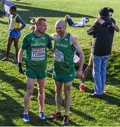10 December 2017; Sean Tobin and Kevin Maunsell of Ireland after competing in the Senior Men's event during the European Cross Country Championships 2017 at Samorin in Slovakia. Photo by Sam Barnes/Sportsfile