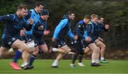 13 December 2017; Leinster players including, from left, Cian Healy, James Ryan, Tadhg Furlong, Robbie Henshaw, Garry Ringrose, James Tracy, Dave Kearney during rugby squad training at UCD in Dublin. Photo by Brendan Moran/Sportsfile