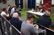 21 December 2017; Tommy O'Donnell speaks to reporters during a Munster Rugby press conference at the University of Limerick in Limerick. Photo by Diarmuid Greene/Sportsfile