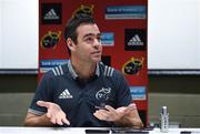 21 December 2017; Head coach Johann van Graan during a Munster Rugby press conference at the University of Limerick in Limerick. Photo by Diarmuid Greene/Sportsfile