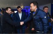 1 January 2018; An Taoiseach Leo Varadkar T.D. with Cian Healy of Leinster in The Blue Room ahead of the Guinness PRO14 Round 12 match between Leinster and Connacht at the RDS Arena in Dublin. Photo by Ramsey Cardy/Sportsfile