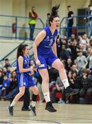 5 January 2018; Tara Lynch of Glanmire celebrates at the final buzzer during Hula Hoops Under 18 Women’s National Cup semi-final between Brunell and Glanmire at Neptune Stadium in Cork. Photo by Brendan Moran/Sportsfile