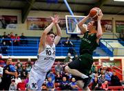 6 January 2018; Conor Curran of Moycullen in action against Scott Hannigan of Neptune during the Hula Hoops Under 20 Men’s National Cup semi-final match between Moycullen and Neptune at Neptune Stadium in Cork. Photo by Eóin Noonan/Sportsfile