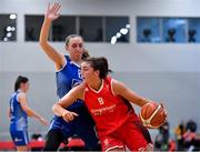 6 January 2018; Amy Waters of Singleton SuperValu Brunell in action against Casey Grace of Ambassador UCC Glanmire during the Hula Hoops Women’s National Cup semi-final match between Ambassador UCC Glanmire and Singleton SuperValu Brunell at UCC Arena in Cork. Photo by Brendan Moran/Sportsfile