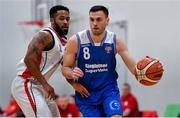 6 January 2018; Kyle Hosford of UCC Demons gets past Lawrence Summers of Black Amber Templeogue during the Hula Hoops Men’s Pat Duffy National Cup semi-final match between UCC Demons and Black Amber Templeogue at UCC Arena in Cork. Photo by Brendan Moran/Sportsfile