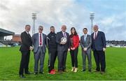16 January 2018; In attendance, from left, Derek O'Neill, FAI Project Co-Ordinator, Chris Brian, Bohemian FC Chairman, Ger Coughlan, More Than A Club representative, Fran Gavin, FAI Director of Competitions, More Than A Club representatives Carina O'Brien, Shane Fox and Thomas Hynes, President of Bohemian Foundation, at the More Than A Club, Bohemian FC launch at Dalymount Park in Dublin.  Photo by David Fitzgerald/Sportsfile