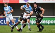 20 January 2018; Dan Leavy of Leinster is tackled by Yacouba Camara of Montpellier during the European Rugby Champions Cup Pool 3 Round 6 match between Montpellier and Leinster at the Altrad Stadium in Montpellier, France. Photo by Ramsey Cardy/Sportsfile