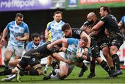 20 January 2018; Tadhg Furlong of Leinster is tackled by Kelian Galletier, left, and Antoine Guillamon of Montpellier during the European Rugby Champions Cup Pool 3 Round 6 match between Montpellier and Leinster at the Altrad Stadium in Montpellier, France. Photo by Ramsey Cardy/Sportsfile