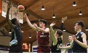 24 January 2018; Paul Kelly of St Pauls Oughterard in action against UG Rowland-Onuoha of St Vincents Castleknock College during the Subway All-Ireland Schools U19B Boys Cup Final match between St Pauls Oughterard and St Vincents Castleknock College at the National Basketball Arena in Tallaght, Dublin. Photo by Eóin Noonan/Sportsfile