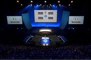 24 January 2018: Vladimir Smicer draws out the name of Republic of Ireland during the UEFA Nations League Draw in Lausanne, Switzerland. Photo by Stephen McCarthy / UEFA via Sportsfile