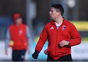 25 January 2018; Ballymakenny coach Paddy Carroll prior to the Pat Rossiter Cup Final match between Ballymakenny and Patricians Newbridge at Donnybrook Stadium in Dublin. Photo by David Fitzgerald/Sportsfile