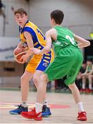 25 January 2018; Darragh Broderick of CBS The Green in action against Darragh Ferguson of St Malachy's during the Subway All-Ireland Schools U16A Boys Cup Final match between St Mary's CBS The Green Tralee, Kerry, and St Malachy's, Belfast, Antrim, at the National Basketball Arena in Tallaght, Dublin. Photo by Brendan Moran/Sportsfile