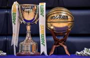 25 January 2018; A general view of the cup and MVP award prior to the Subway All-Ireland Schools U16A Girls Cup Final match between Crescent Comprehensive, Limerick, and Scoil Chriost Rí, Portlaoise, Laois, at the National Basketball Arena in Tallaght, Dublin. Photo by Brendan Moran/Sportsfile