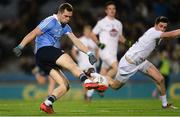 27 January 2018; Dean Rock of Dublin scores his side's first goal despite the efforts of Mick O’ Grady of Kildare during the Allianz Football League Division 1 Round 1 match between Dublin and Kildare at Croke Park in Dublin. Photo by Piaras Ó Mídheach/Sportsfile