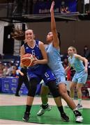 28 January 2018; Casey Grace of Ambassador UCC Glanmire in action against Alex Masaquel of DCU Mercy during the Hula Hoops Women’s National Cup Final match between DCU Mercy and Ambassador UCC Glanmire at the National Basketball Arena in Tallaght, Dublin. Photo by Brendan Moran/Sportsfile