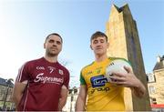 29 January 2018; Cathal Sweeney of Galway, left, and Hugh McFadden of Donegal during the Donegal and Galway Allianz Football League Division 1 Round 2 Media Event at Abbey Hotel, in Donegal. Photo by Oliver McVeigh/Sportsfile