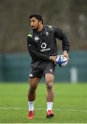 30 January 2018; Bundee Aki during Ireland rugby squad training at Carton House in Maynooth, Co Kildare. Photo by Ramsey Cardy/Sportsfile