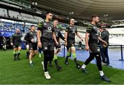 2 February 2018; Ireland players, from left, Rory Best, Luke McGrath Conor Murray, Dan Leavy, Devin Toner and Fergus McFadden walk out for their captain's run at the Stade de France in Paris, France. Photo by Brendan Moran/Sportsfile